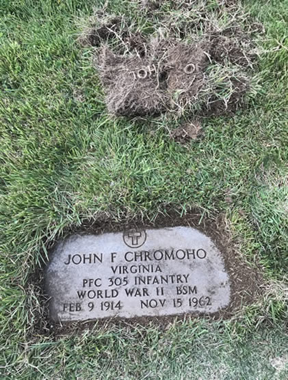 John F Chromoho Grave Marker